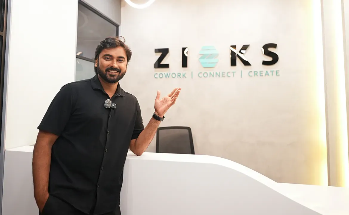 professionals collaborating in a business centre