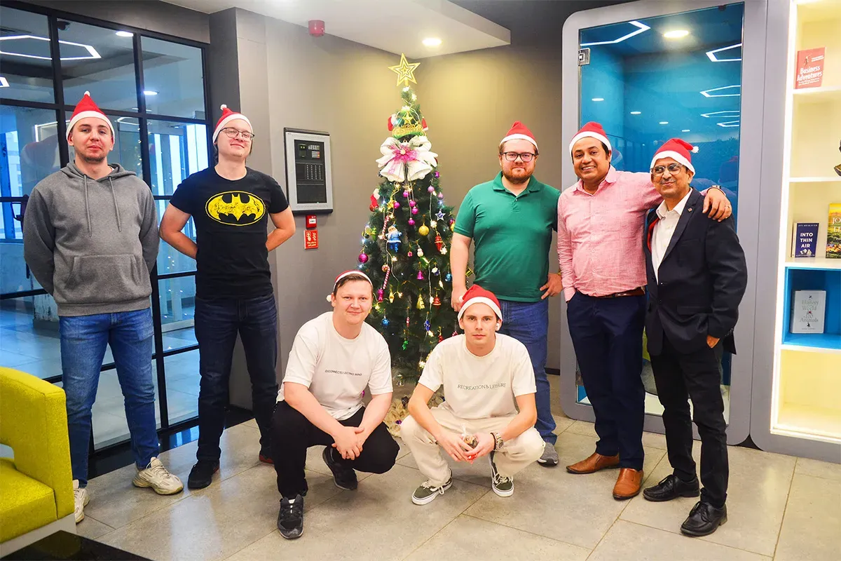 Team members at Zioks coworking space