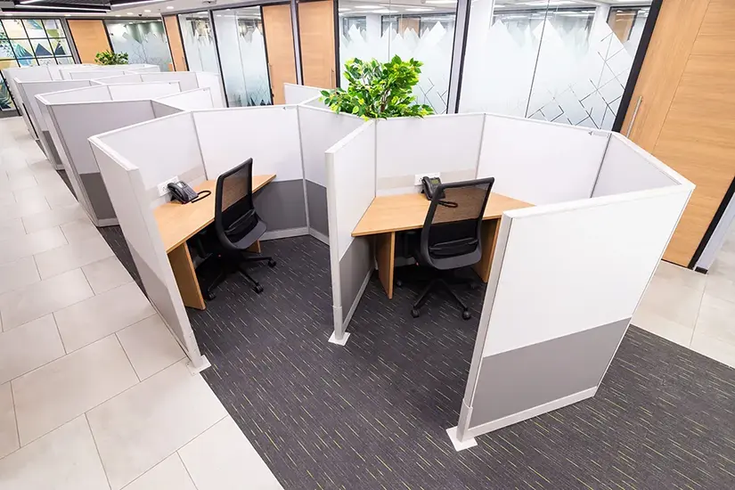 Personal pods in coworking space