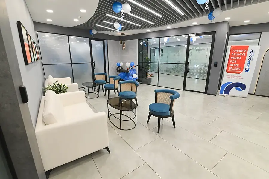 Socializing area in shared workspace