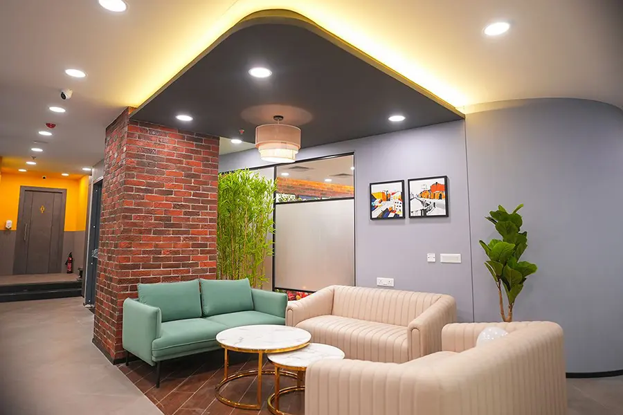 Breakout area in coworking space